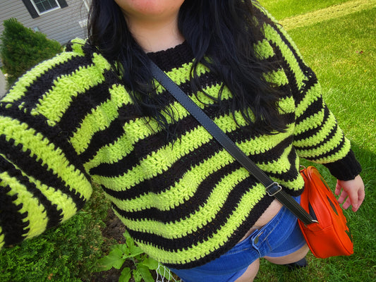 Crochet Stripe Sweater *PATTERN ONLY*